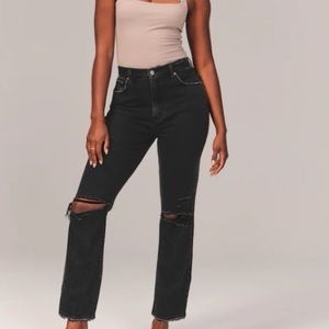 Abercrombie Curve Love Straight Ankle Jean
